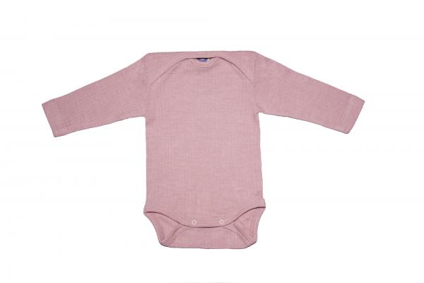 Cosilana Body Langarm Baumwolle/Wolle/Seide UNI-PINK-MELIERT (Rosa)